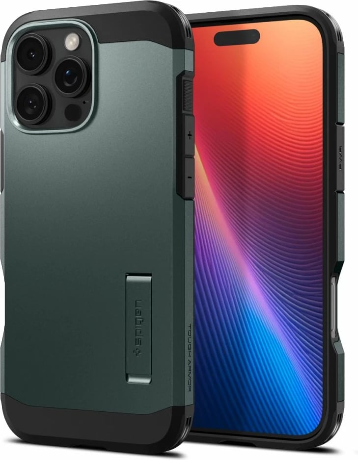 Mbështjellës Spigen Tough Armor Mag për iPhone 16 Pro, MagSafe, e gjelbërt