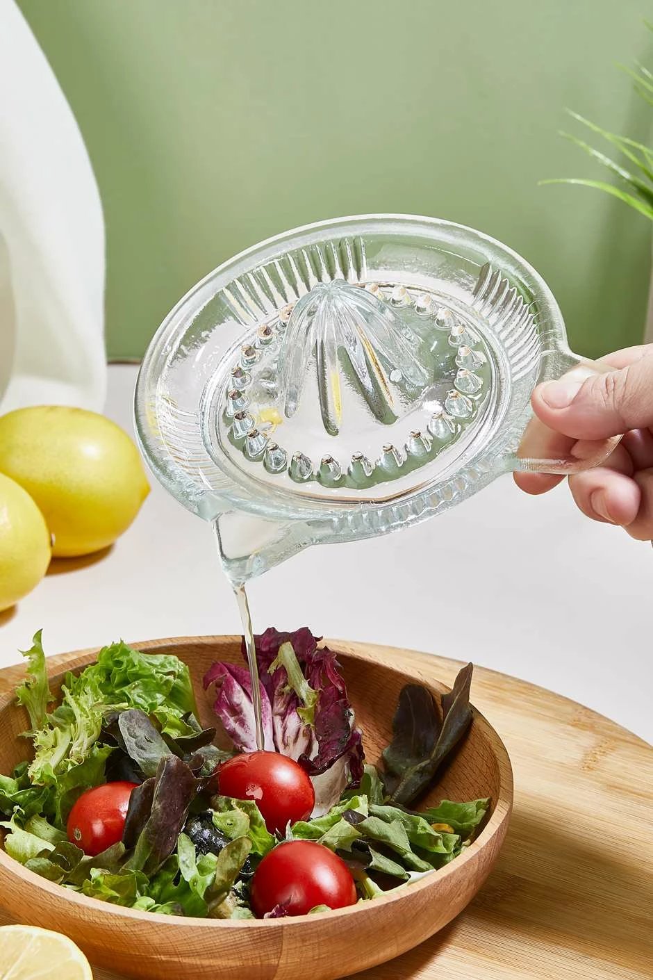 Shtrydhëse limoni prej qelqi, Hermia, transparente Shtrydhëse limoni prej qelqi, Hermia, transparente