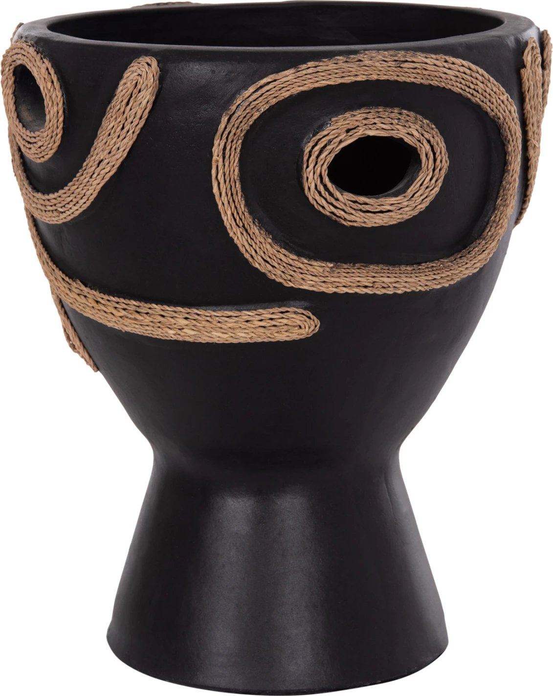 Vazo dekorative tavoline DEAN, terrakotë e zezë, FH4678.01, 23x29cm Vazo dekorative tavoline DEAN, terrakotë e zezë, FH4678.01, 23x29cm