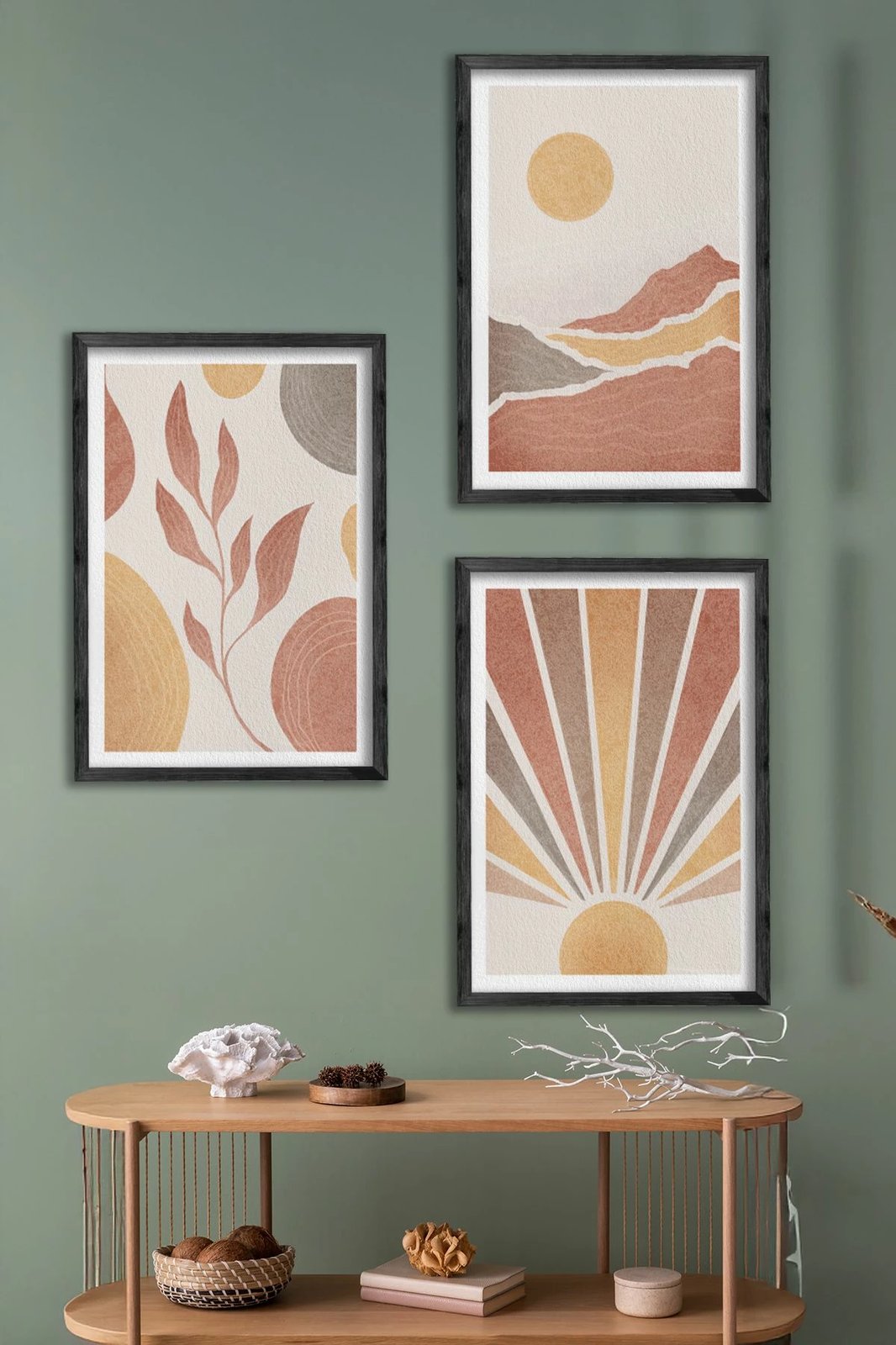 Pikturë dekorative me kornizë (3 copë), Wallity, Ersy3Syhcrv2