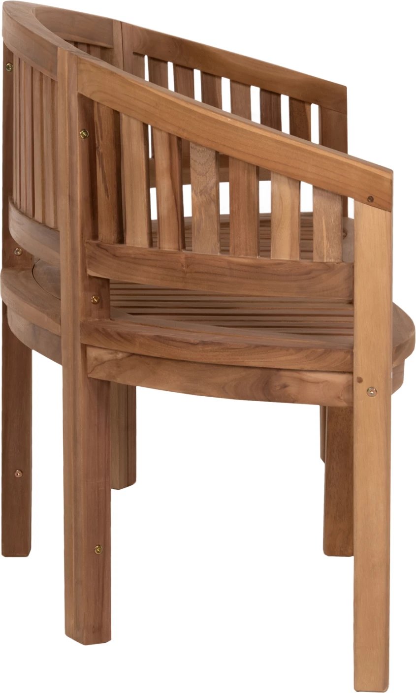 Stol dy vendesh CAPO FH9539 dru TEAK ngjyrë natyrale 149x59x86Hcm