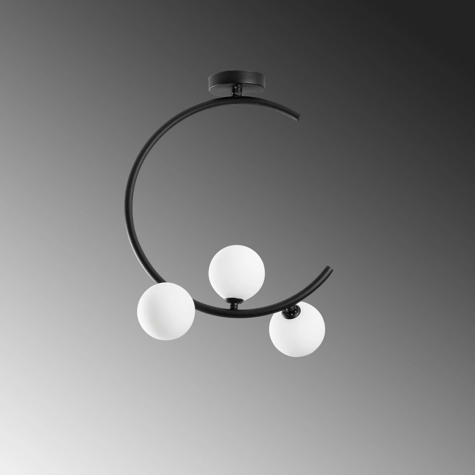 Llambë tavani Opviq, Luminar - 14135, metal i zi, 35x20x50cm