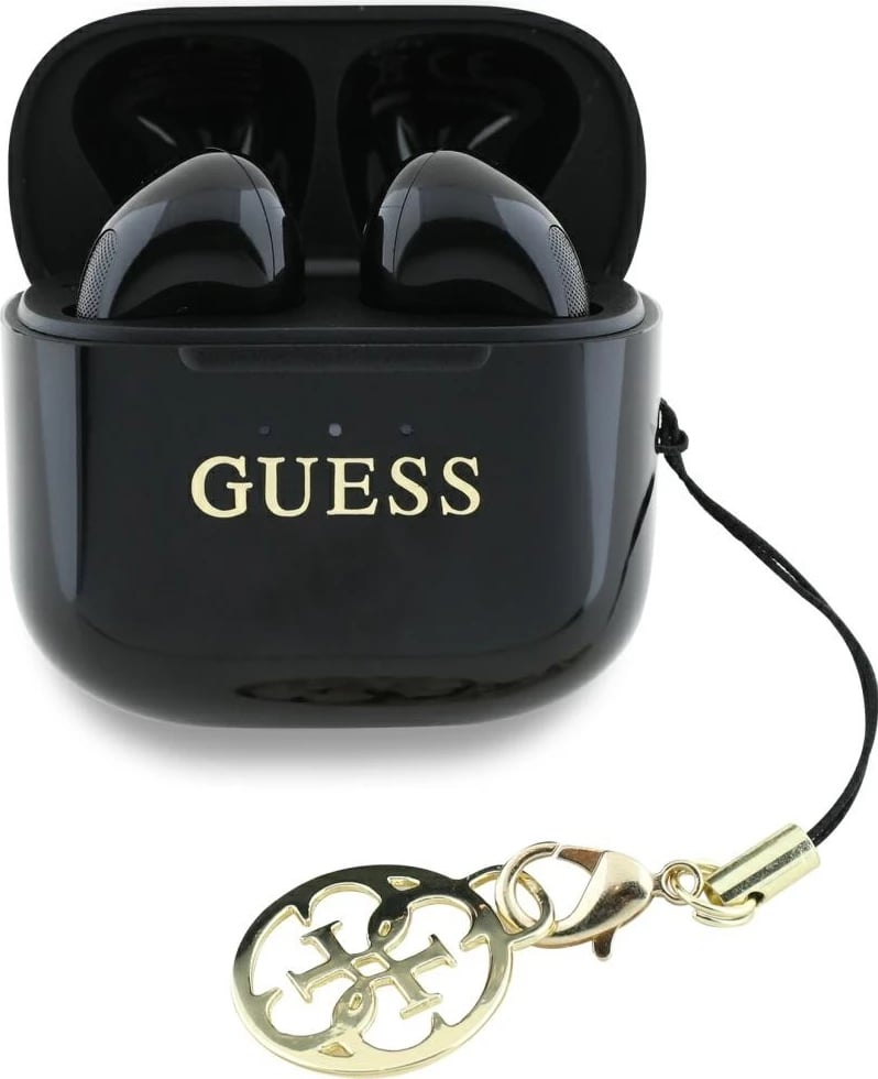 Kufje TWS Guess Glossy Effect me logo klasike & varëse, të zeza