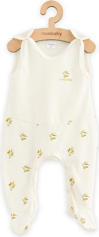 overoll bebe, New Baby, Olives, 100% pambuk organik, madhësia 74 (6–9m), bezhë