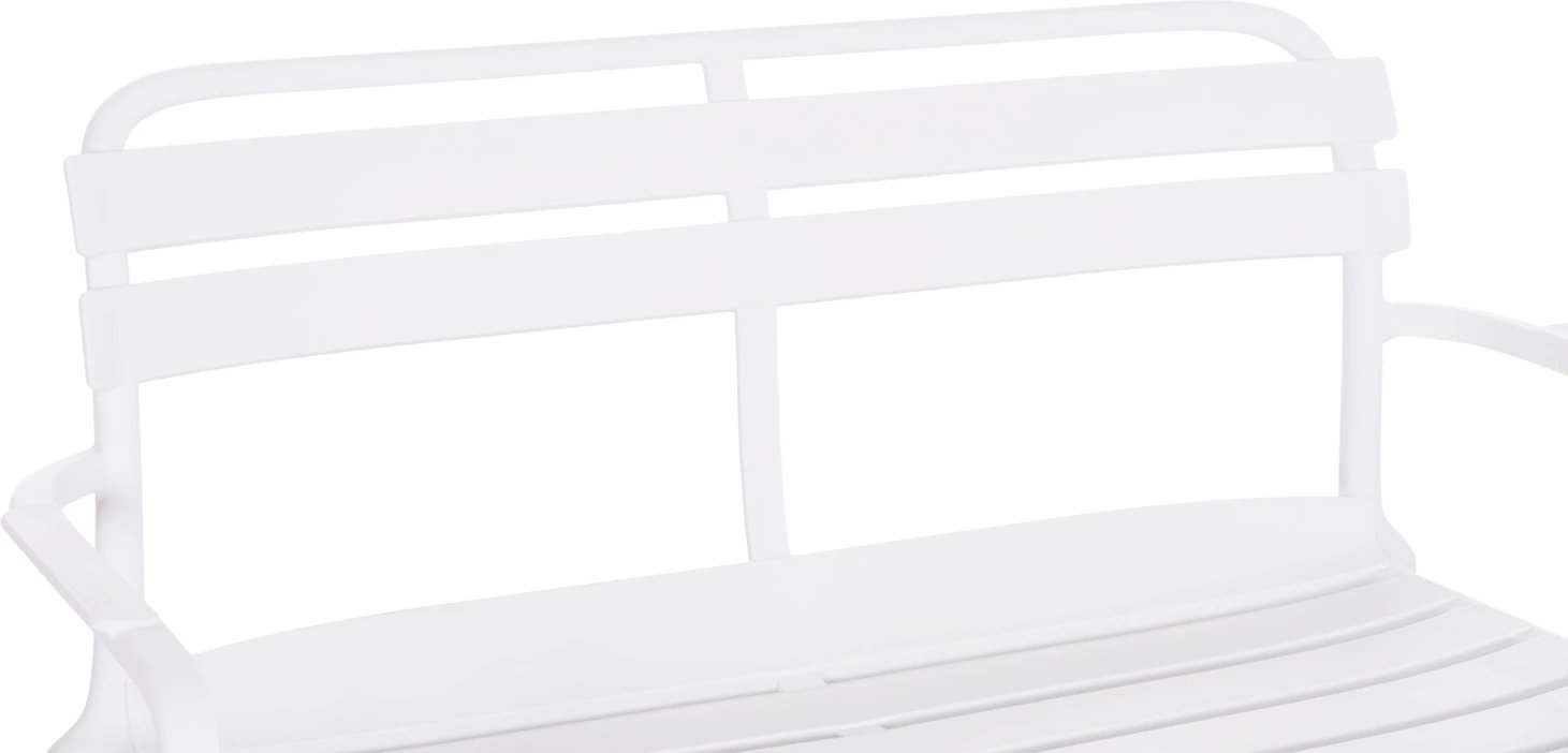 Stol dy vendësh KORVER, polipropilen, i bardhë, FH6332.01, 113x65x76cm