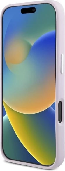 Mbështjellës DKNY Liquid Silicone Small Metal Logo MagSafe për iPhone 16 Pro Max, Rozë