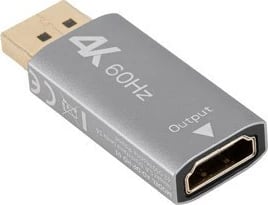 Adapter Lanberg AD-DP-HD-01 DisplayPort në HDMI, 4K, Argjend