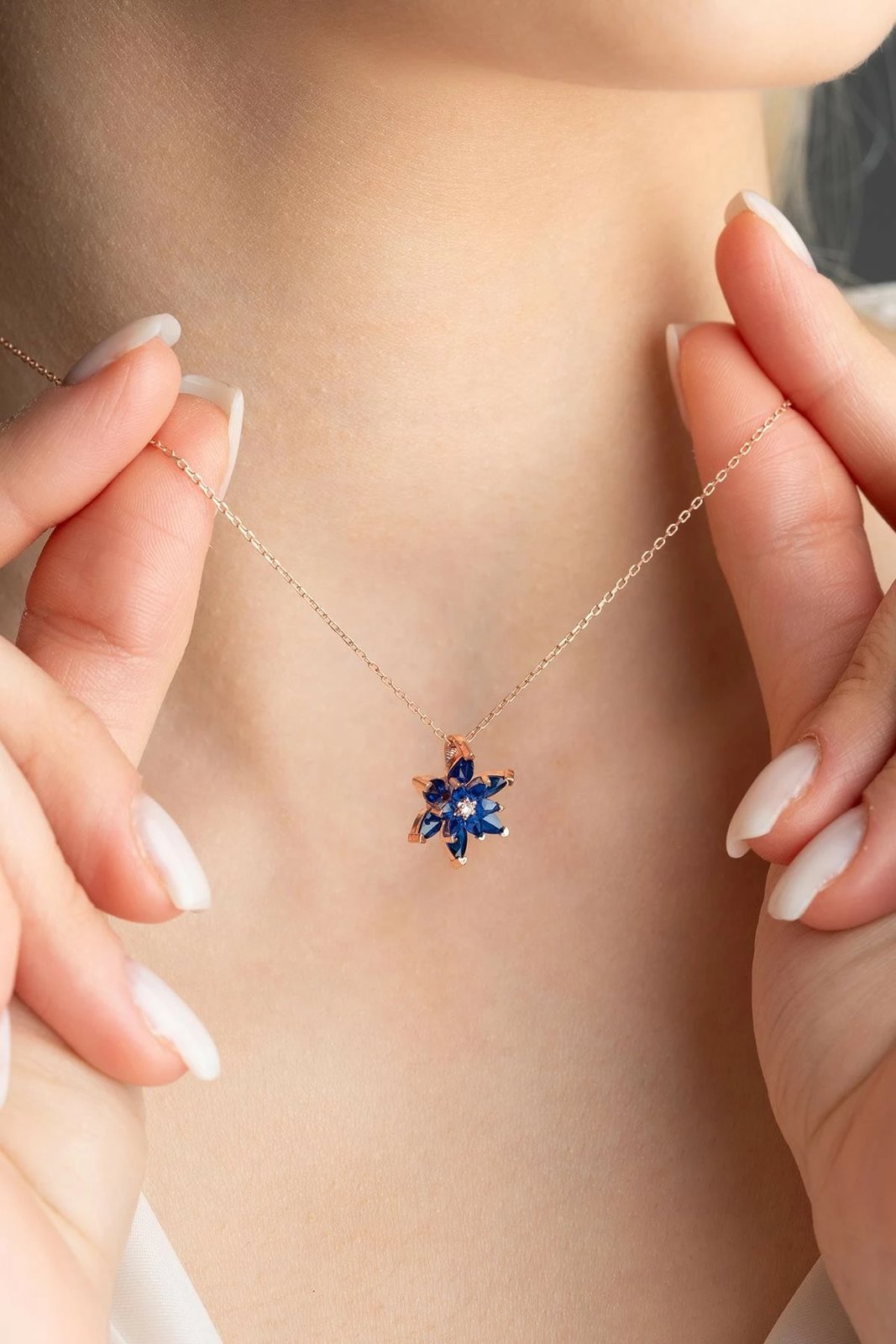 Varëse argjendi e hollë, ngjyrë rozë ari dhe kaltër navy, Jumeon, NRZ999362