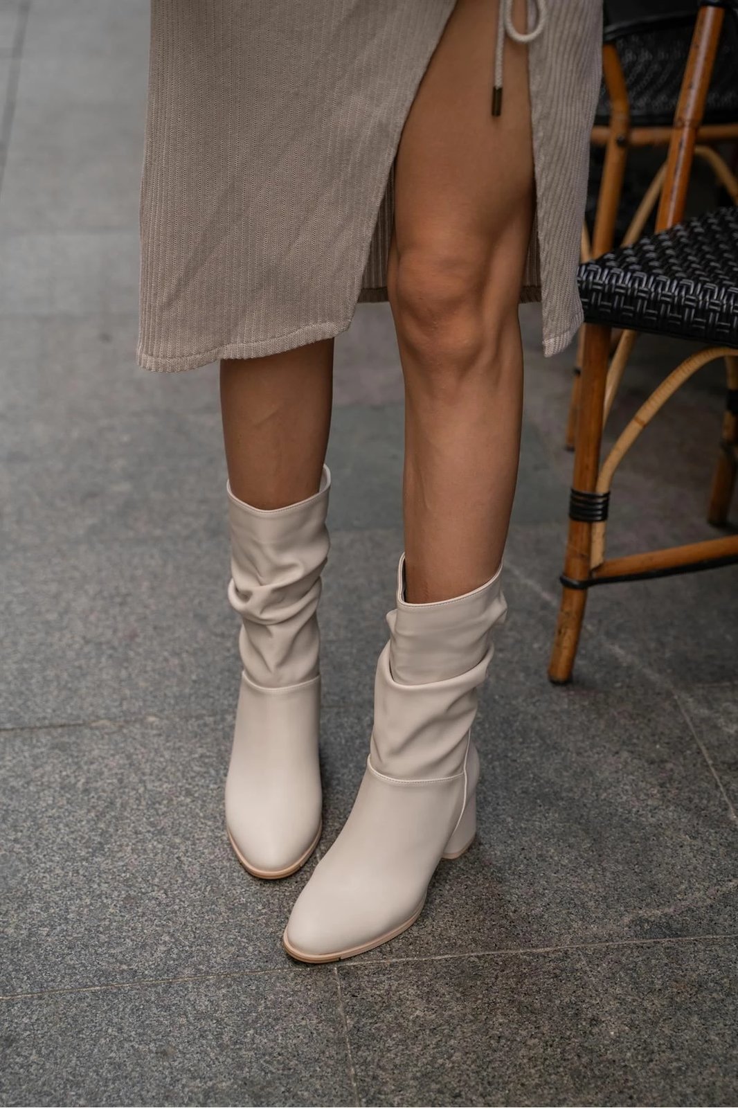 Çizme për gra, ngjyrë bezhë, Jumeon, MK1350123KR20-001