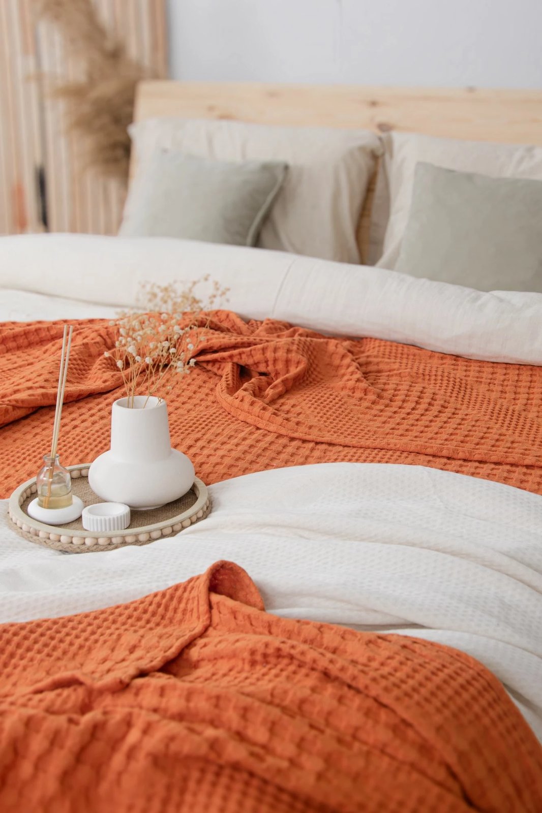 Mbulesë krevati king, ngjyrë portokalli, Joanna