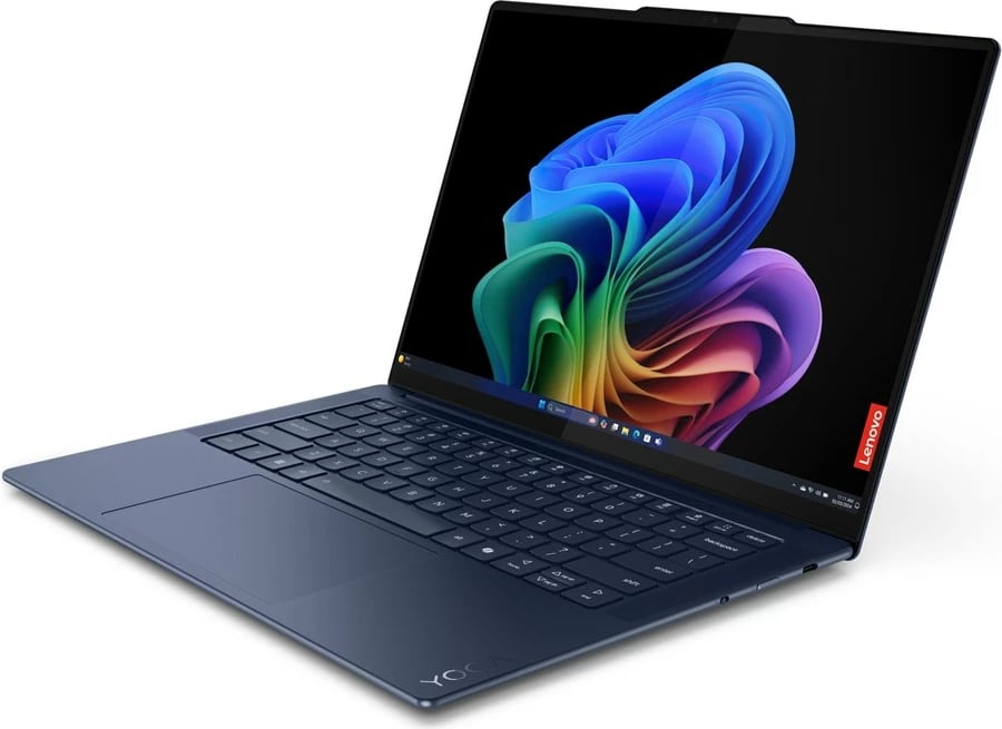 Laptop Lenovo Yoga Slim 7 14Q8X9 Copilot+, Qualcomm Snapdragon X1E-78-100, 14.5" Touchscreen 3K, 32 GB RAM, 512 GB SSD, Blu