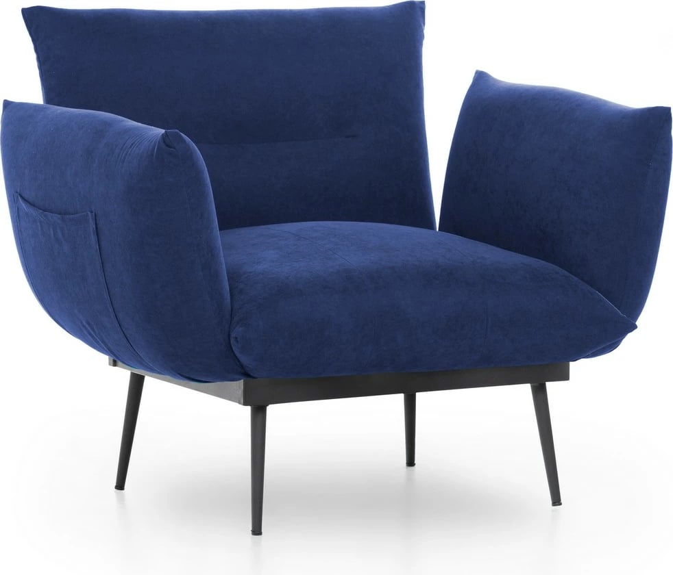 Karrige wing Jax Solo, ngjyrë blu e errët, Atelier del Sofa