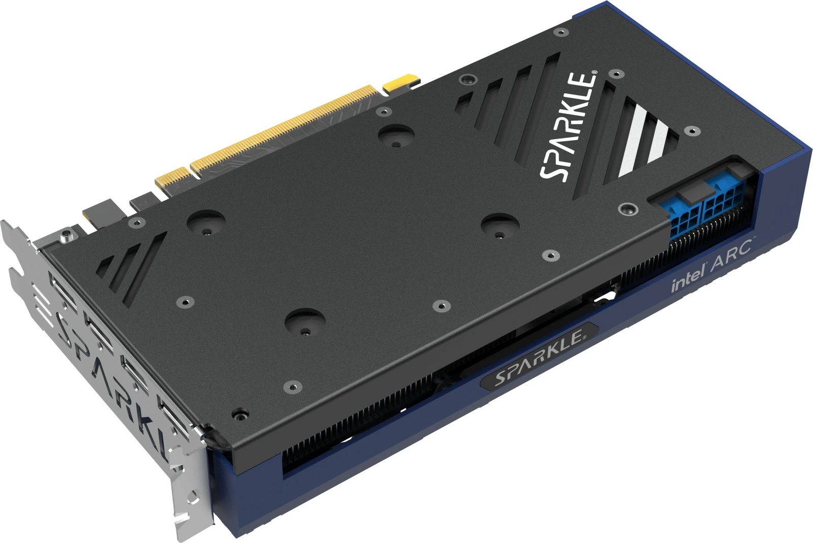 Kartelë grafike Sparkle Intel Arc A580 ORC OC Edition, 8 GB, GDDR6, PCI Express x16 4.0, Ngjyrë e zezë, blu, argjend