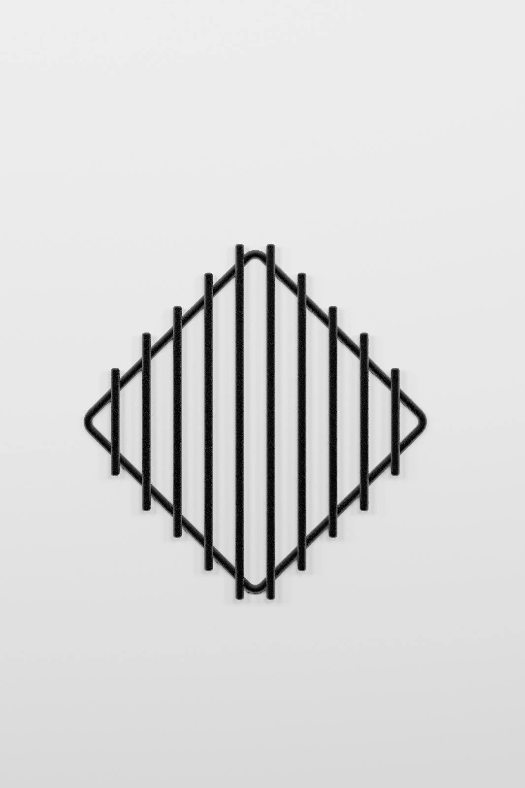 Ndamës për tenxhere, metalik, ngjyrë e zezë, Hermia SM101-B, 18x18cm