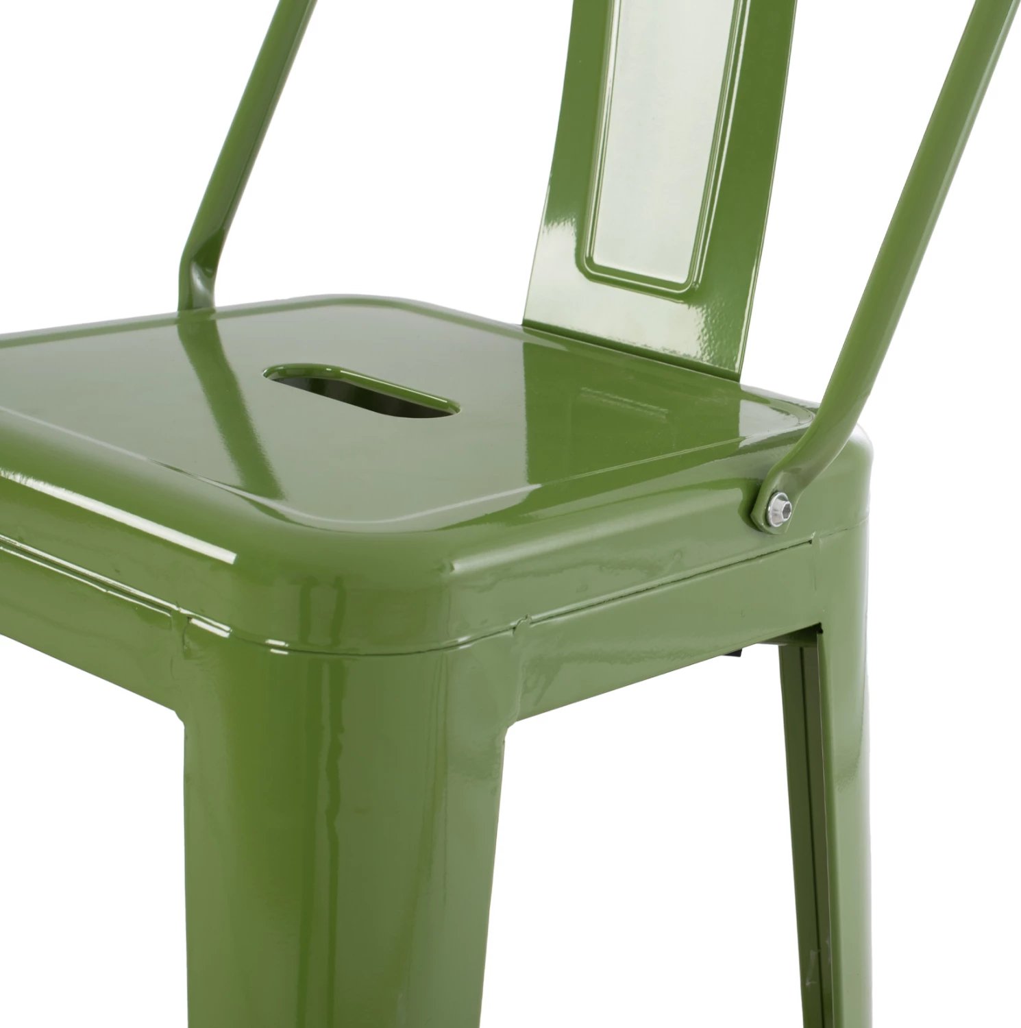 Karrige për bar me mbështetëse MELITA-PRO FH98643.53 metalike, ngjyrë ulliri e çelët, 42x42x100H cm