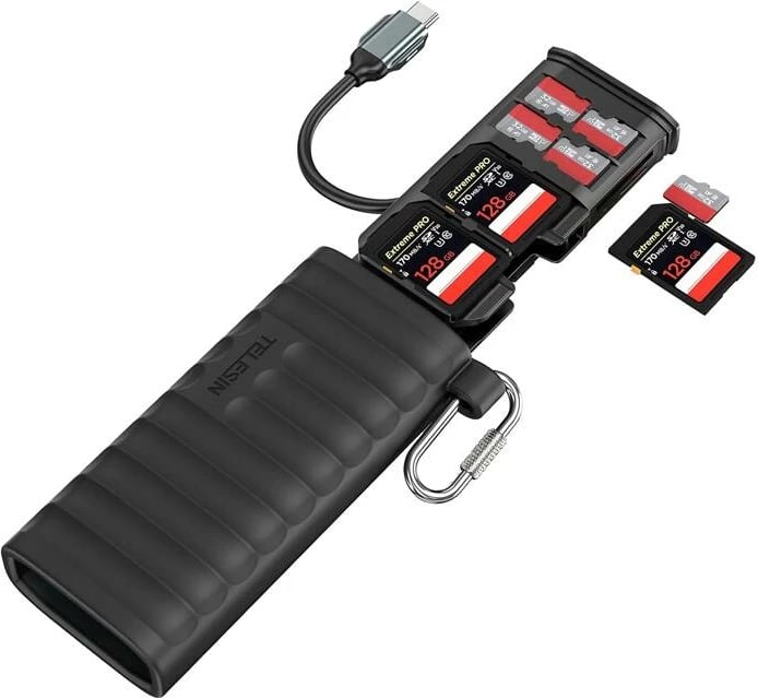 Lexues kartelash Telesin S6-MCR-01, multifunksional, USB-C, i zi