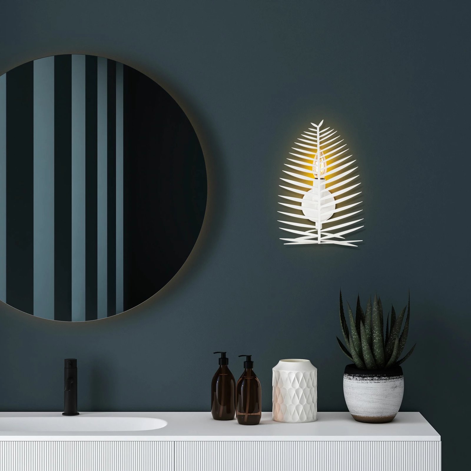 Llambë muri Opviq, Leaf - 15323, ngjyrë e bardhë