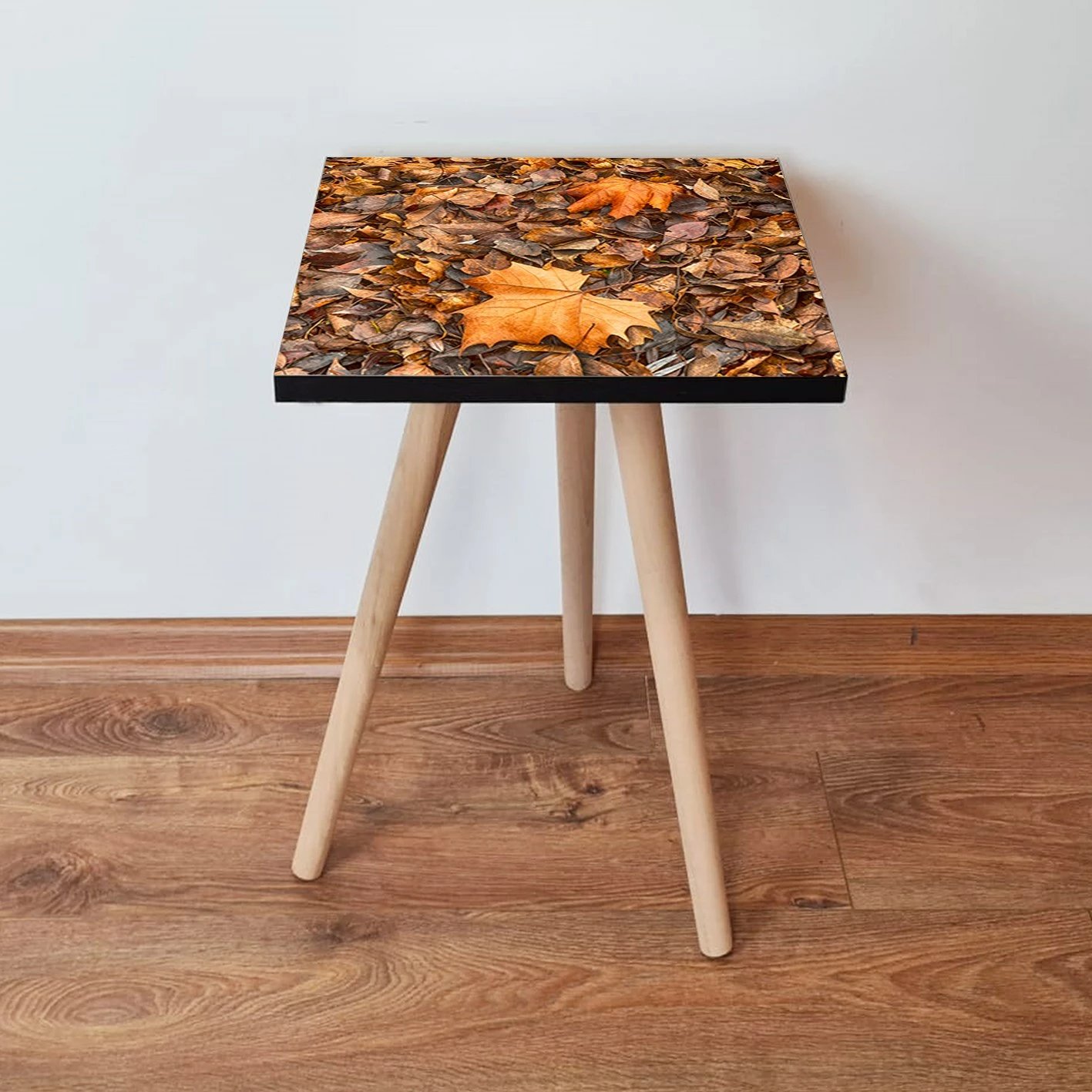 Tavolinë anësore Skye Decor, Shp22, ngjyrë e verdhë dhe kafe