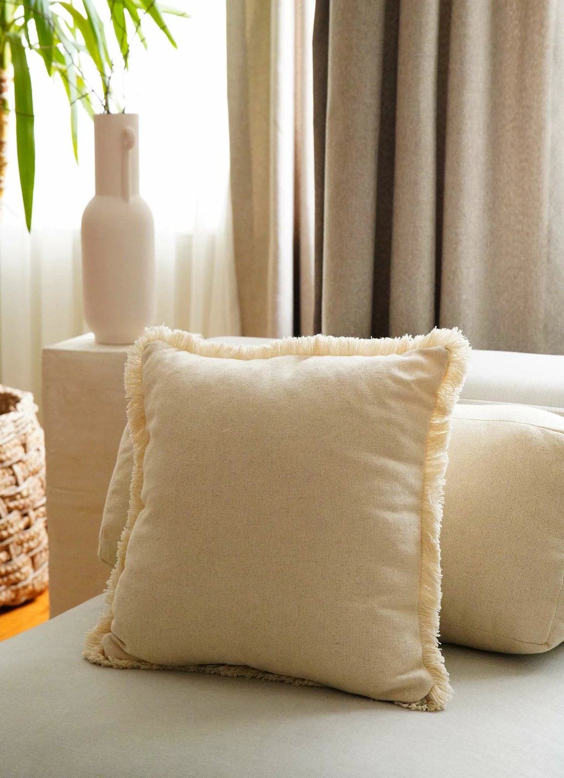 Jastëk mbulesë, ngjyrë bezhë, Evila Originals, KET005, 43x43cm