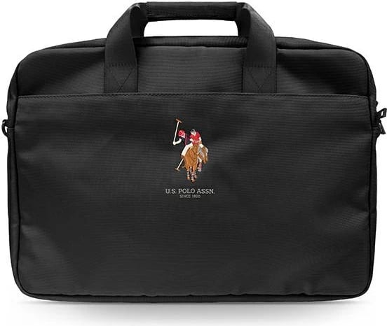 Çantë laptopi U.S. Polo Assn Polo Embroidery, 16", najlon, e zezë