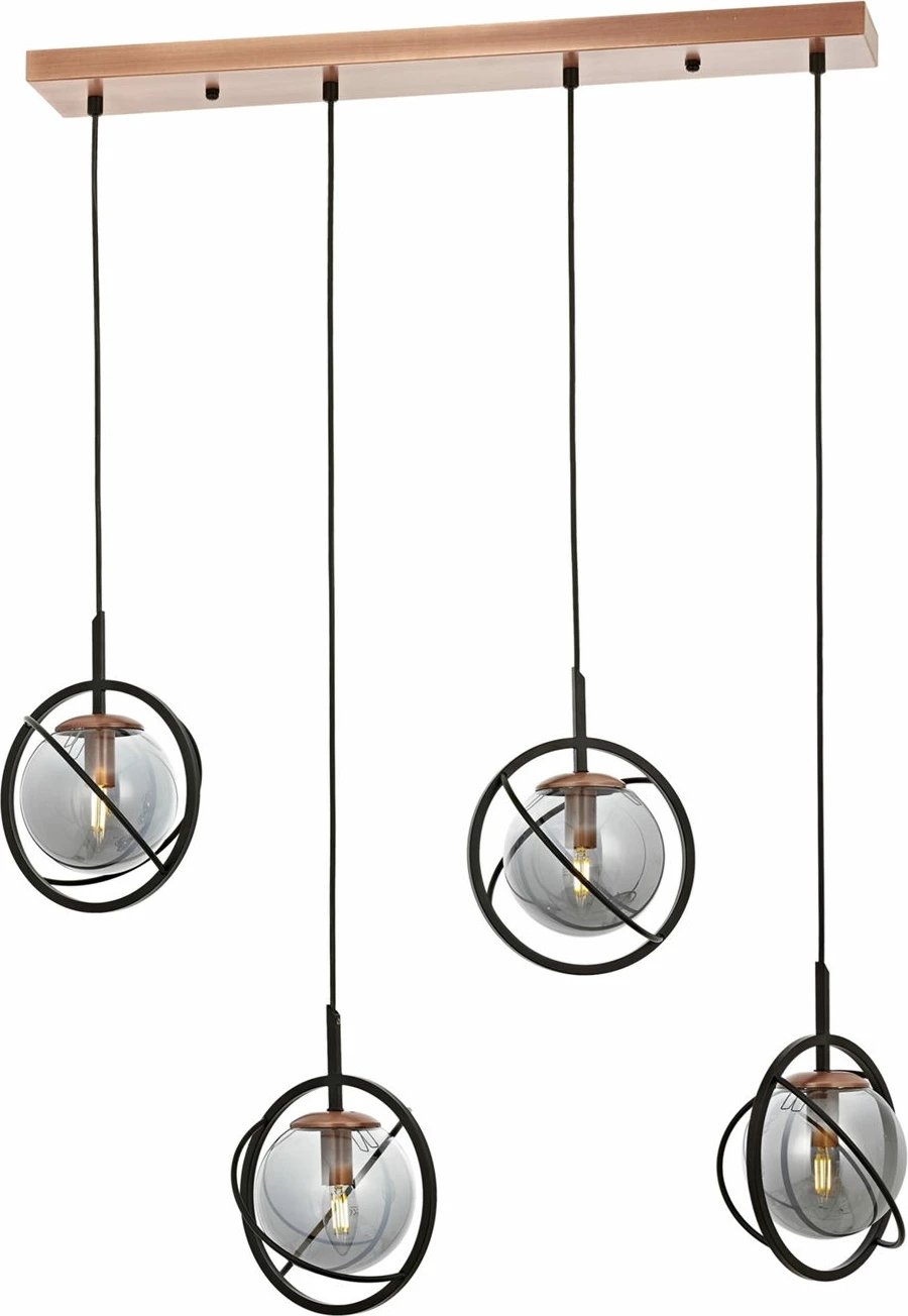 Llambë tavani industriale Opviq, Av-1850-4Y-Bsy, e zezë dhe bronzi