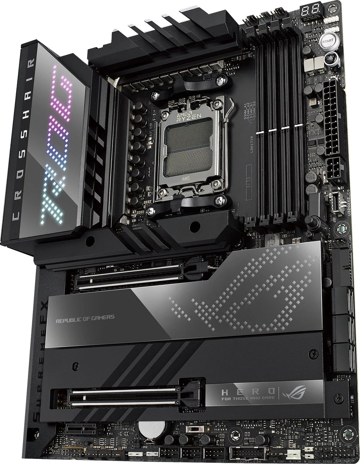 Pllakë amë Asus Rog Crosshair X670E Hero, DDR5, AMD X670 Pllakë amë Asus Rog Crosshair X670E Hero, DDR5, AMD X670
