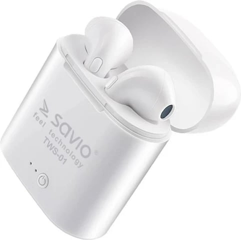 Dëgjuese Savio TWS-01, True Wireless, të bardha
