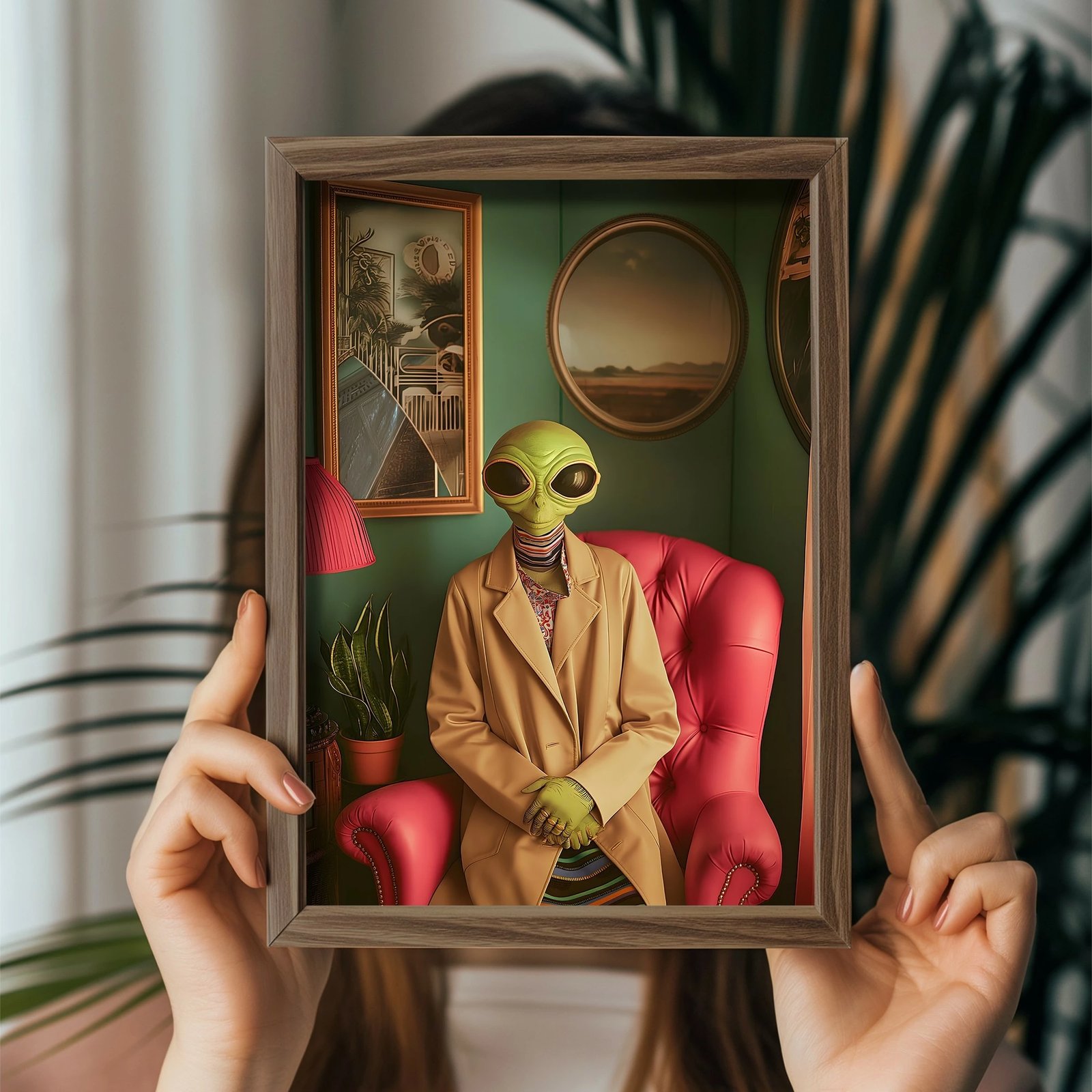 Pikturë dekorative me kornizë MDF, shumëngjyrëshe, GE240-S