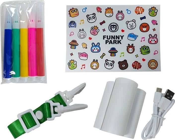 Aparat fotografik Tracer DinoCam, 48MP, printim i menjëhershëm, 13 aksesorë, bardhë