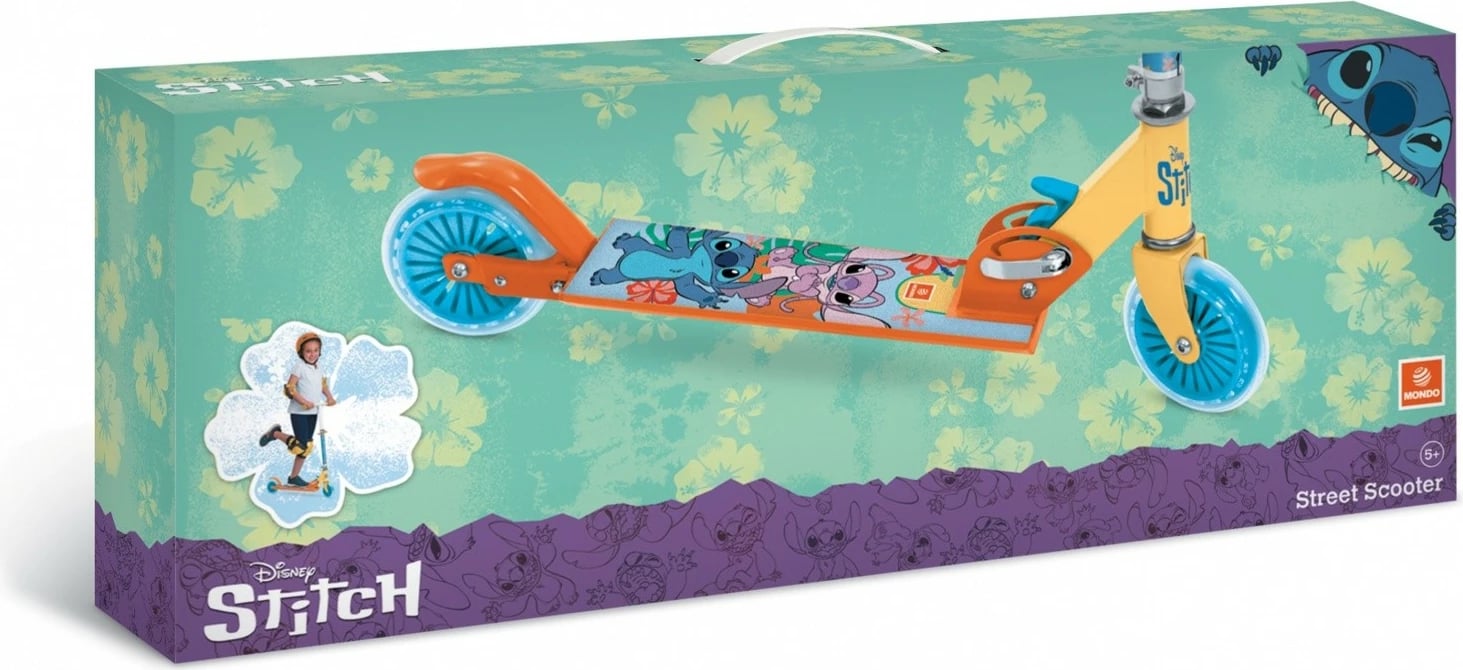 Trotinet Artyk Lilo & Stitch 287376, 2 rrota, timon i rregullueshëm 56–86 cm, rrota gome 12 cm, alumini, shumëngjyrëshe