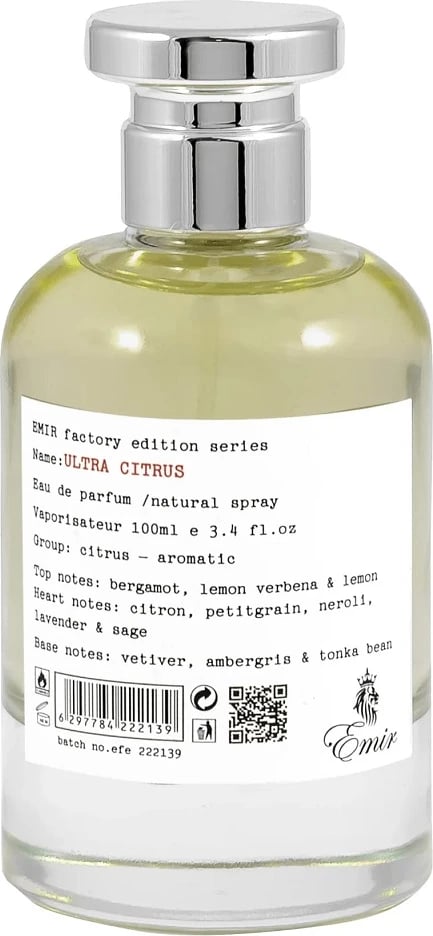 Eau de Parfum për meshkuj Emir Ultra Citrus Factory Edition, 100ml