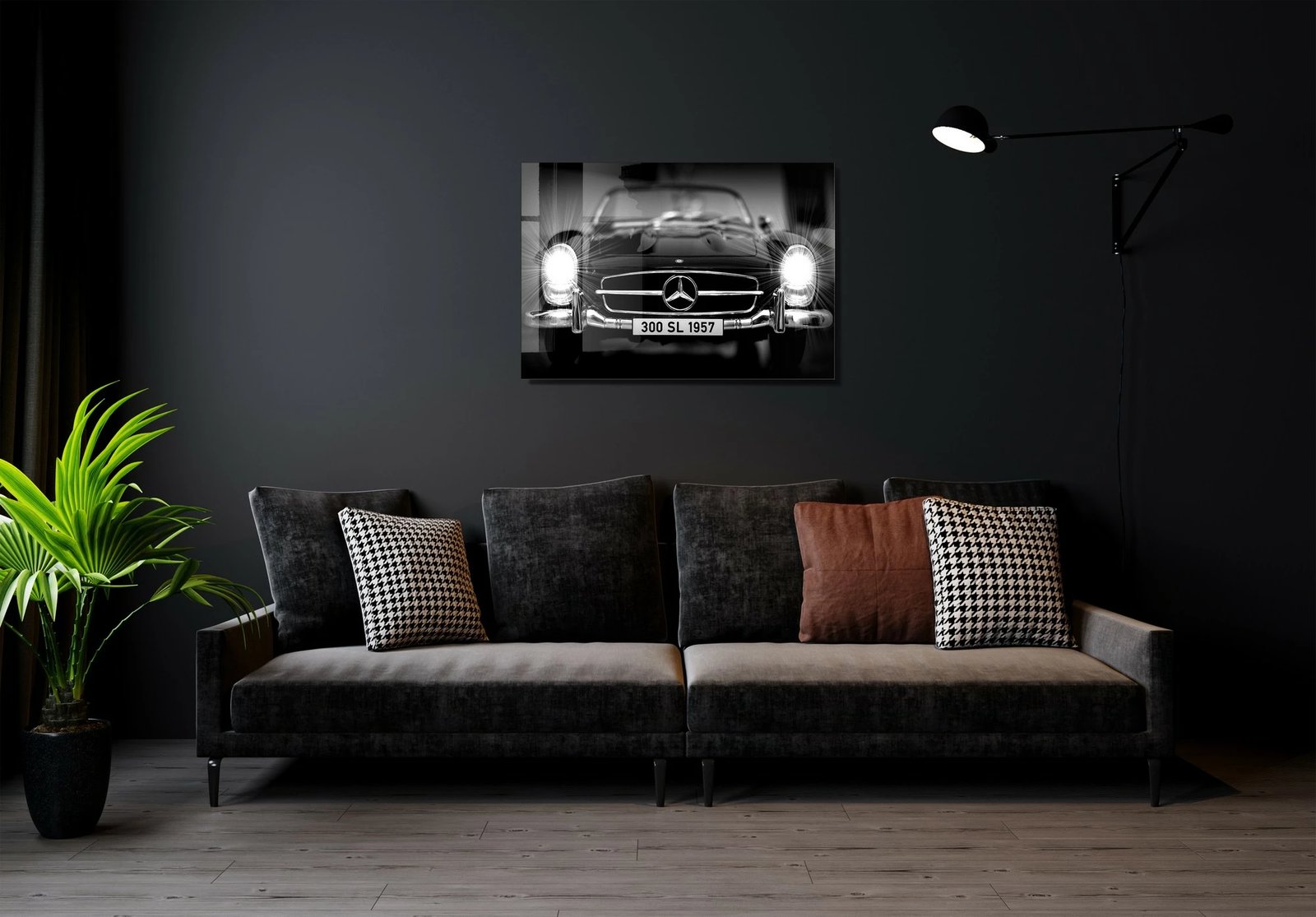 Pikturë dekorative prej xhami të temperuar Wallity, 70x100cm