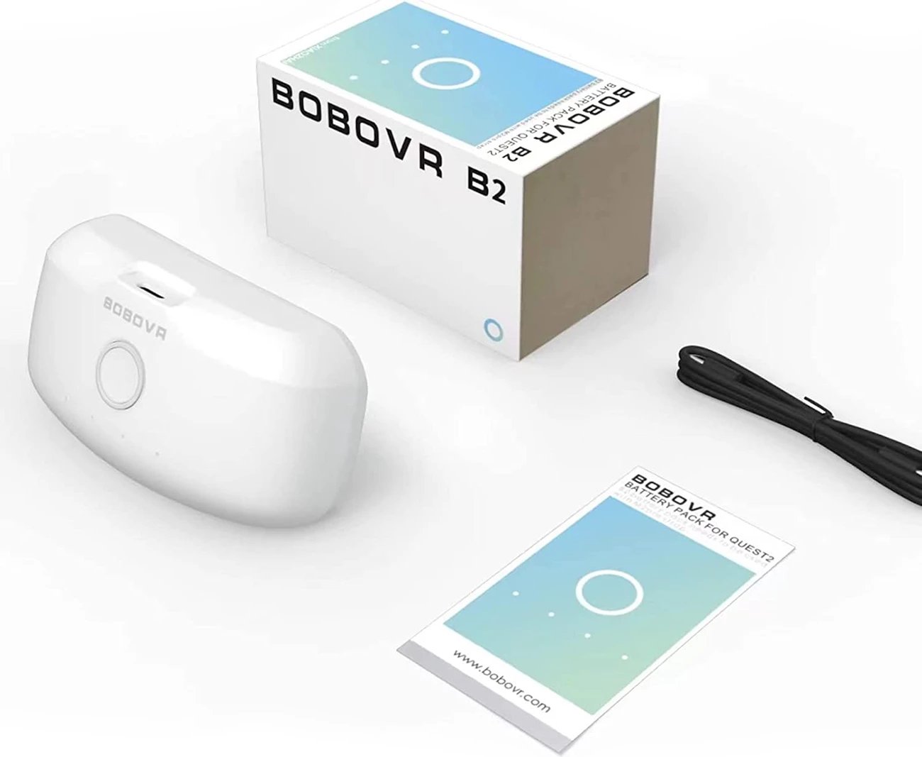 Bateri e jashtme BoboVR B2, 5200 mAh, për rripa BoboVR M1/M2/M3, e bardhë