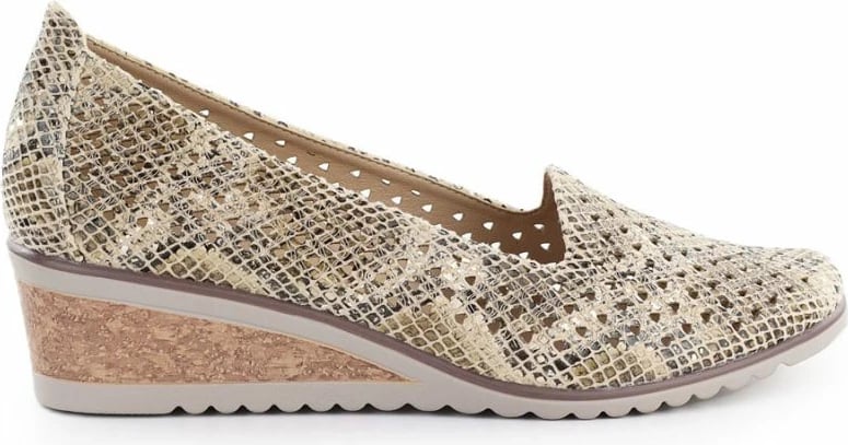 Këpucë wedge për femra Potocki, bezhë