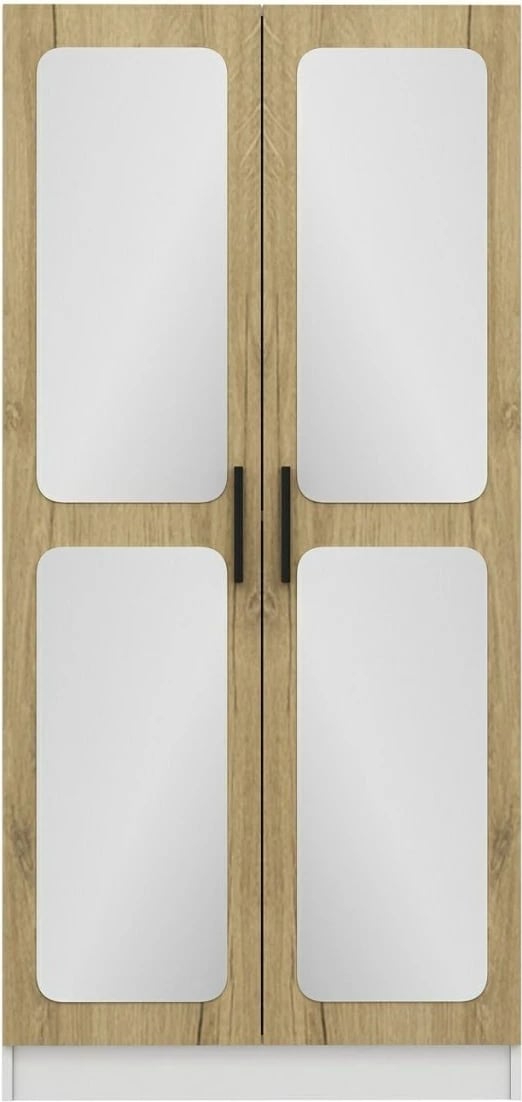 Dollap me pasqyrë, ngjyrë arre, Skye Decor, 90x190x52cm