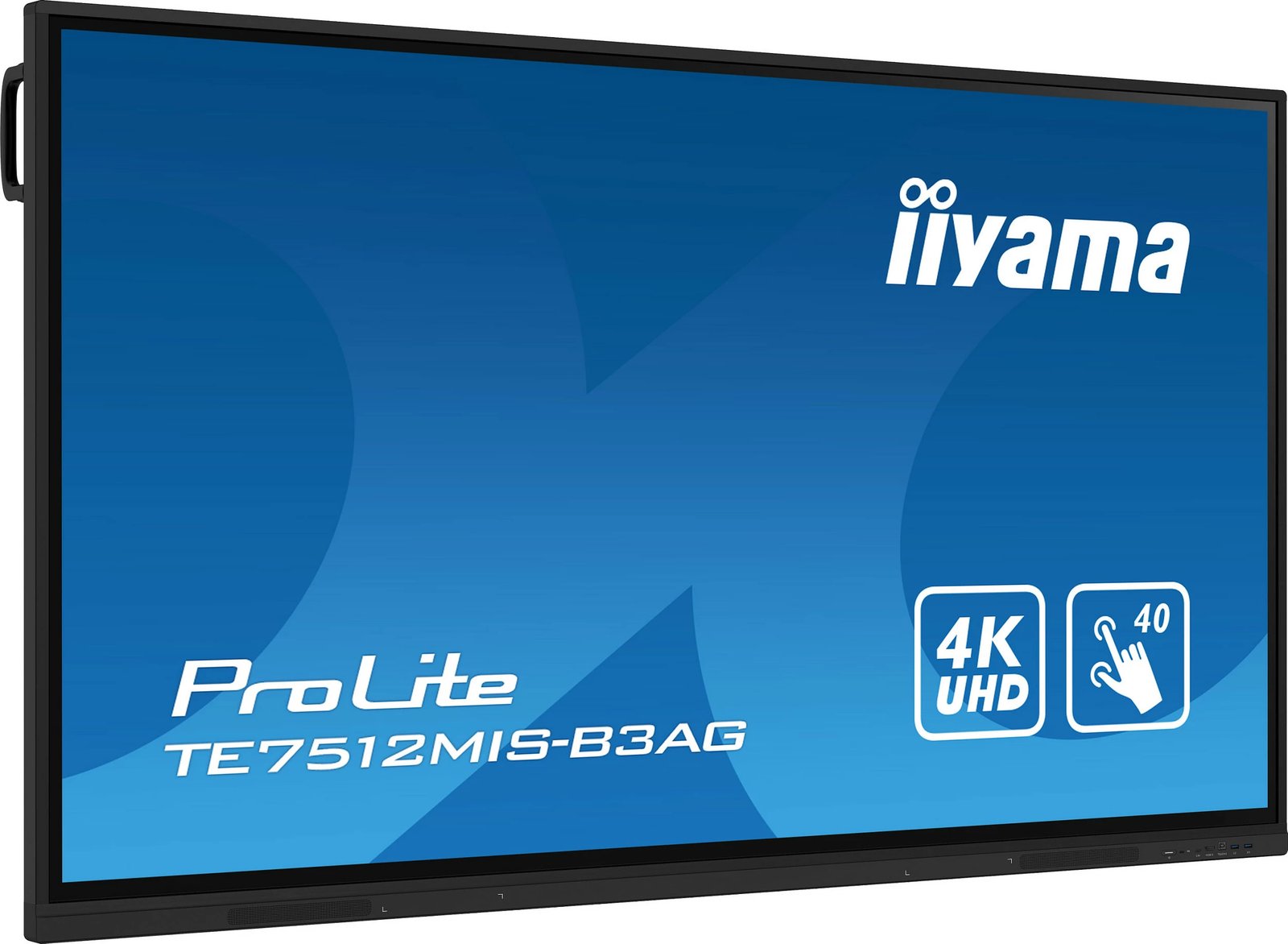 Monitor interaktiv iiyama TE7512MIS-B3AG 75 inç 4K UHD, Wi-Fi, Touchscreen, zi