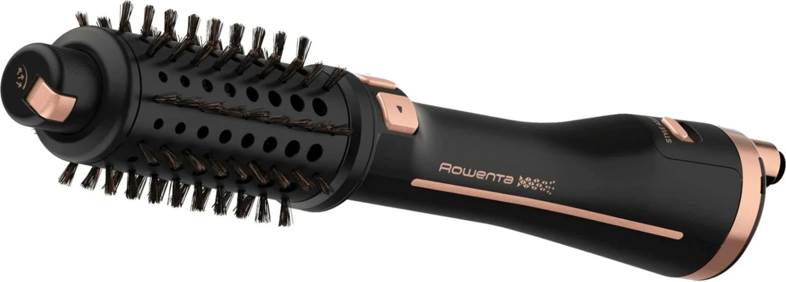 Furçë rrotulluese me ajër të nxehtë, Rowenta Ultimate Experience Virtuose CF9625F0, 2-në-1, diametër 38 mm, element ngrohës qeramik, funksion jonik, me çantë kadifeje