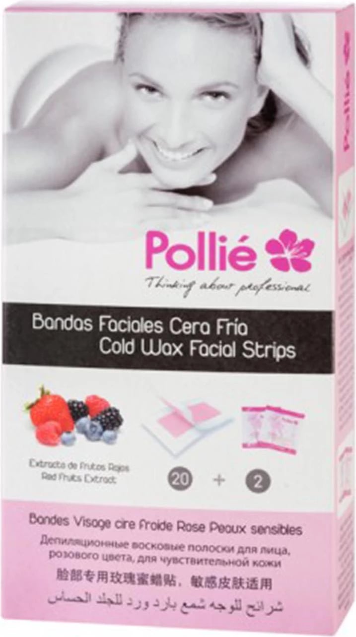 Shirita depilimi me dyllë të ftohtë për fytyrë Eurostil Extracto Frutos Rojos unisex, 20 copë