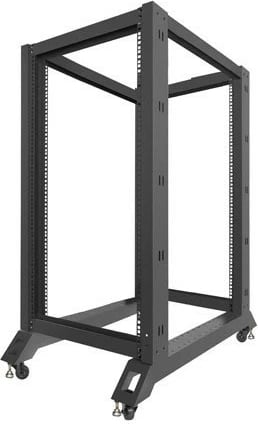 Kasë rack e hapur Lanberg OR01-6022-B, 22U, 600x1000 mm, e zezë