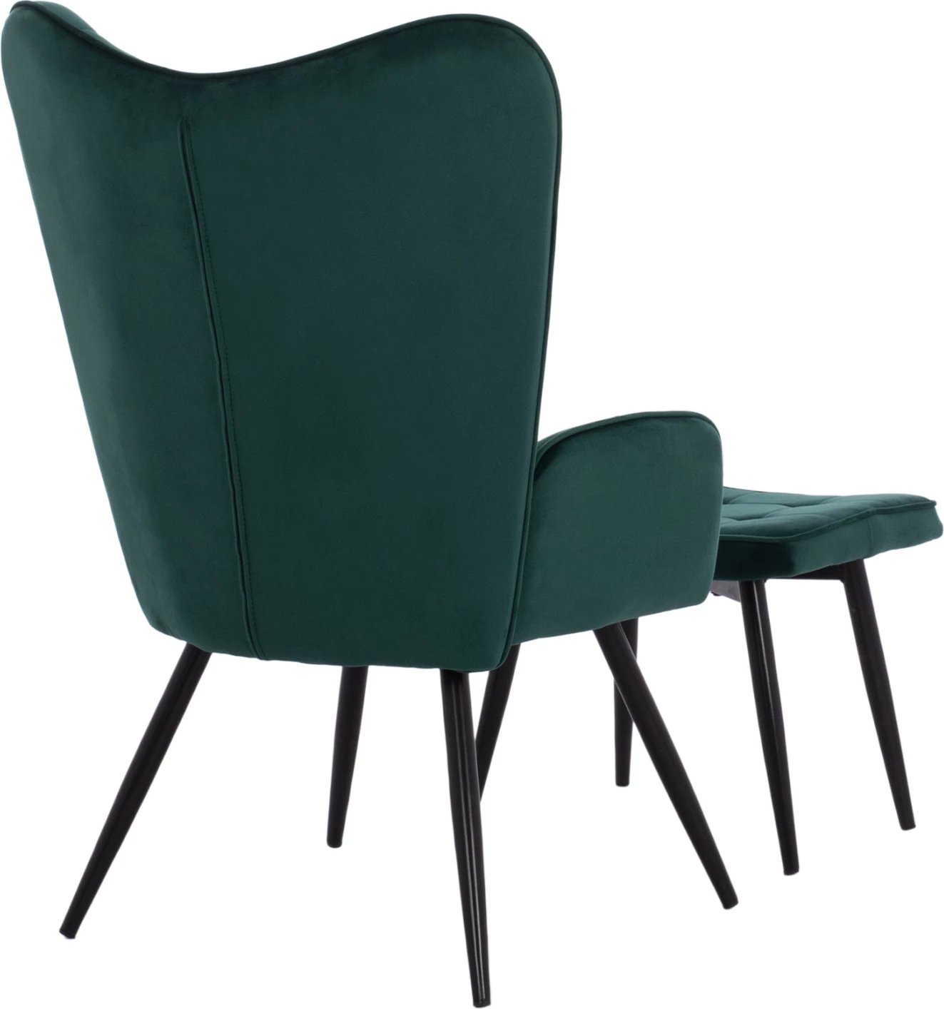 Fotelje CRAWLEY me tabure, ngjyrë cypress velvet FH8918.03