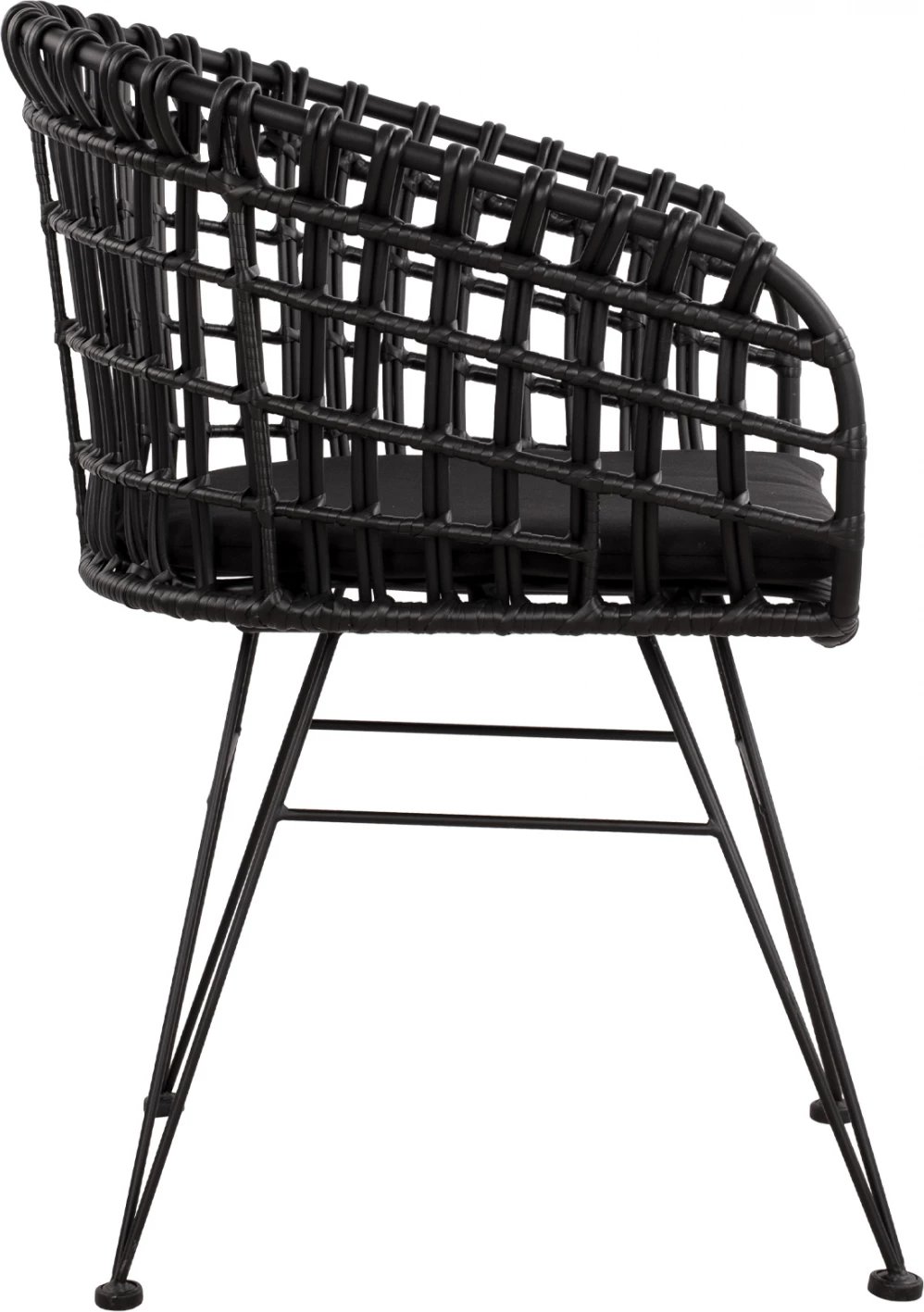 Karrige foleje metalike Allegra FH5456.02, thurje e zezë, 59x56.5x83 cm