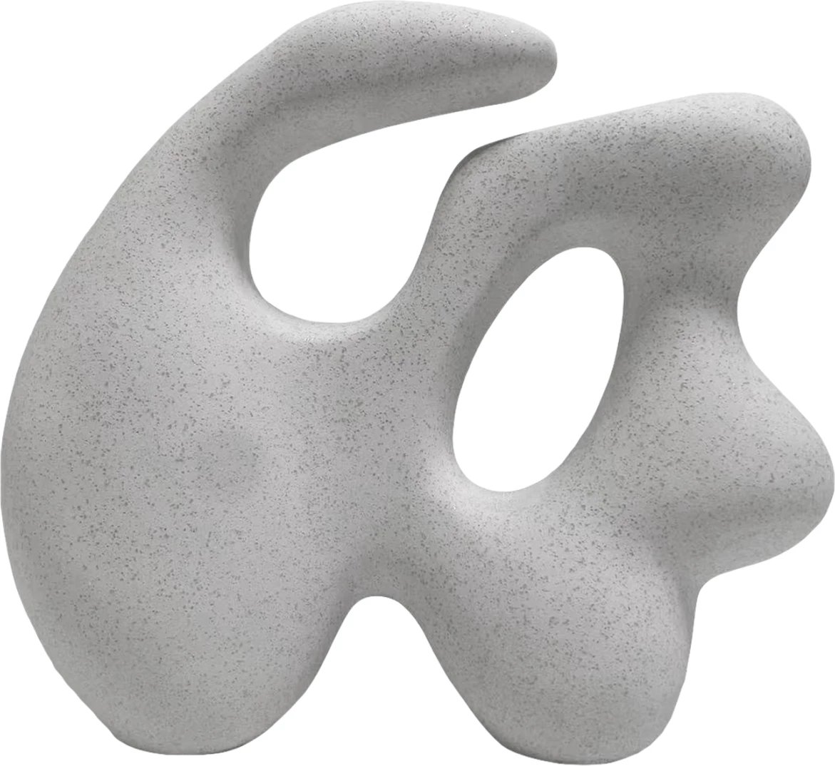 Dekor abstrakt qeramike, ngjyrë e bardhë, ISIL FH4596, 33.5x15.5x30H cm