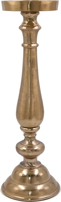 Mbajtës qirinjsh IONAS, alumin, ngjyrë ari, 15x15x55 cm