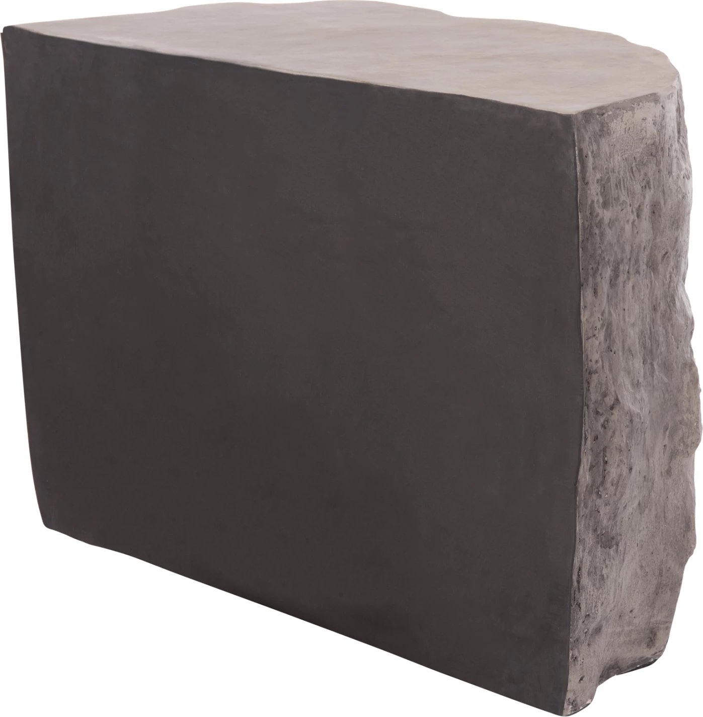 Konsolë INTERON, formë shkëmbi, fibër-cement, ngjyrë gri, 120x50x71cm