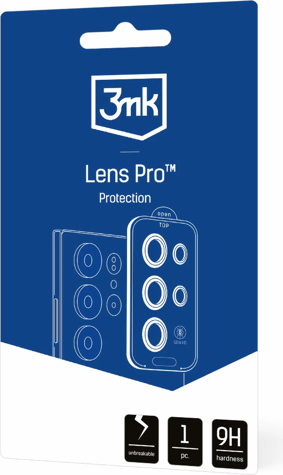 Mbrojtës xhami për kamerë 3mk Protection Lens Pro, për Samsung Galaxy A14 / A34 5G, Zi