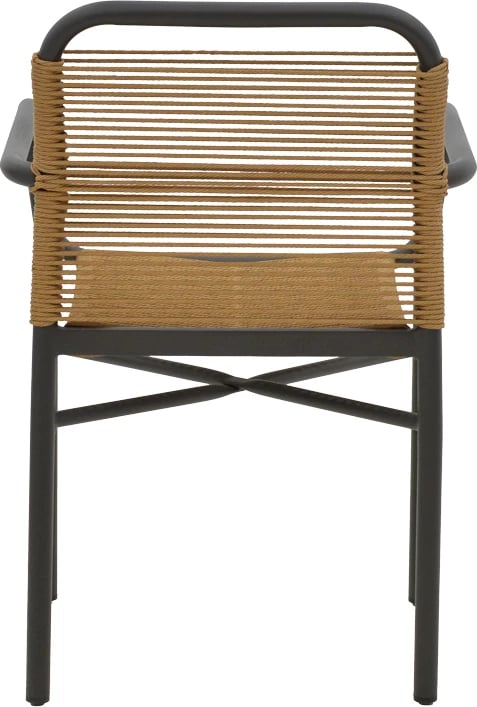 Set tavoline me karrige për terasë Kliton-Clutch, alumin, ngjyrë antracit-natyrale, 80x80x74cm, 5 copë