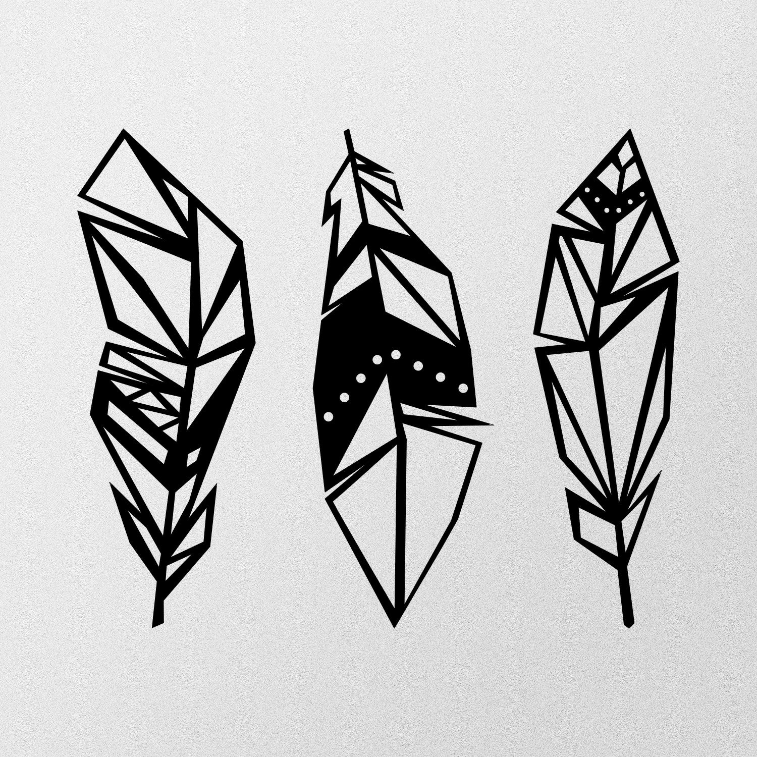 Aksesor dekorativ metalik për mur, Wallity, dekor pendë, ngjyrë e zezë