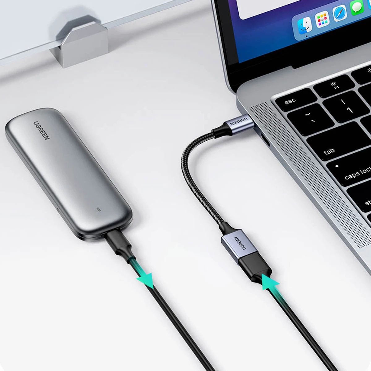 Kabllo adapter OTG Ugreen US378, 0.15m, i zi