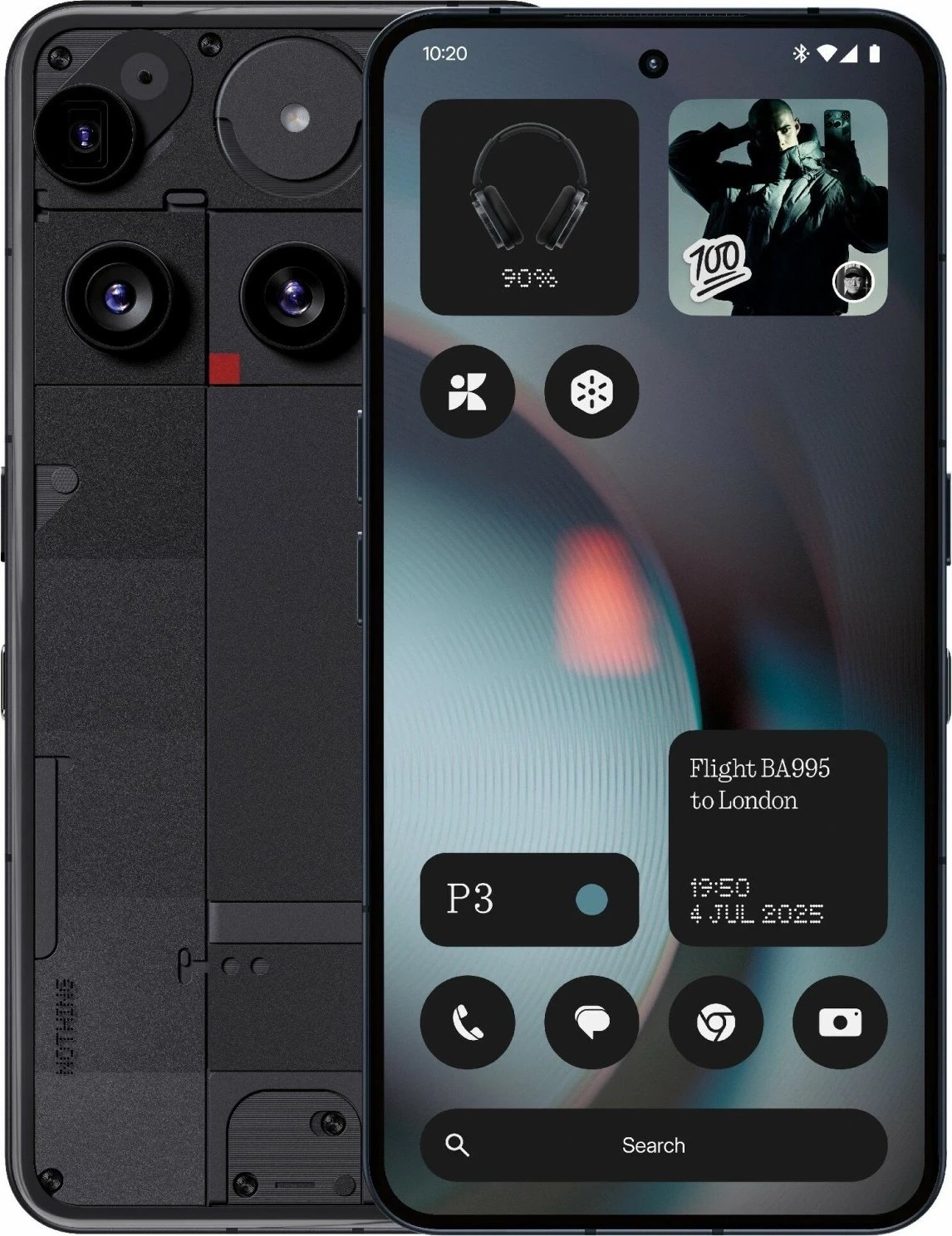 Celular Nothing Phone (3) 5G, 12GB RAM, 256GB, black