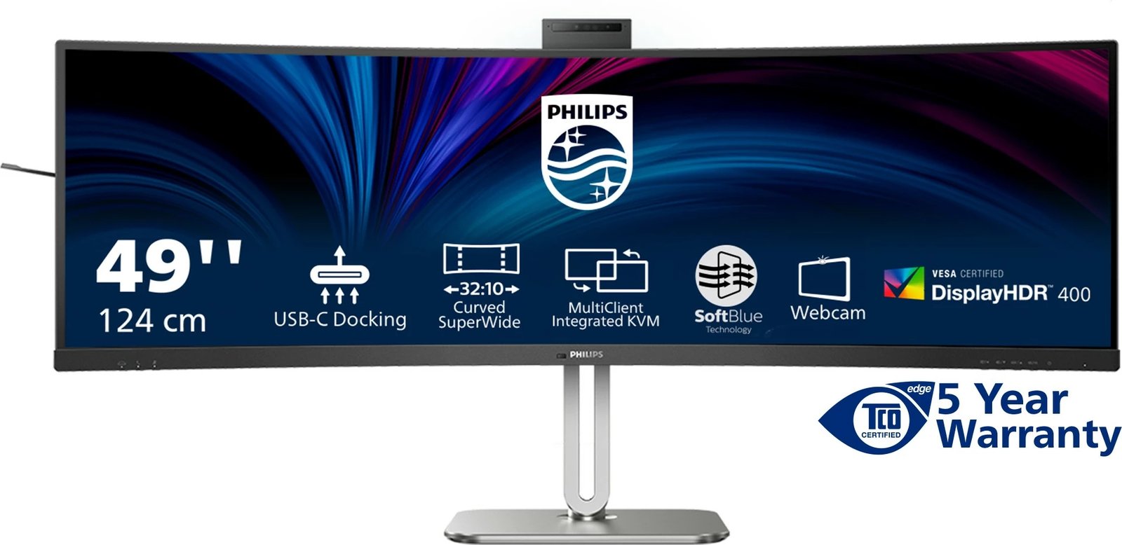 Monitor Philips 49B2U6900CH/00, 48.8", Dual QHD, LCD, i zi